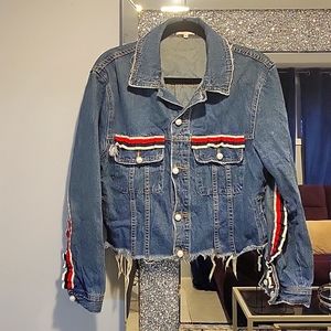 Sunset + Spring Cropped Denim Jacket